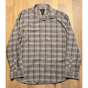 Calvin Klein Men’s Long Sleeve Plaid Button Down Shirt Size L Dress-up Shirt